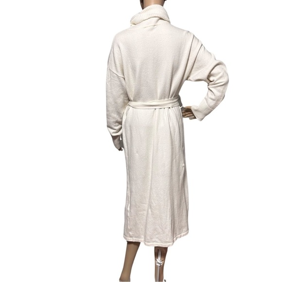 & Other Stories Anthologie cream color size small turtleneck tie waist dress - Picture 3 of 8